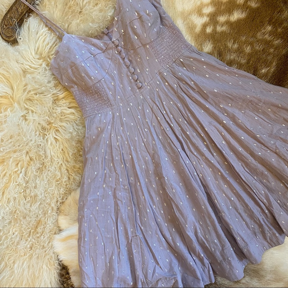 EUROPEAN French Lilac Cotton Smocked Maiden Dress